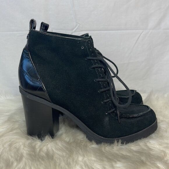Circus By Sam Edelman Denver Black Suede Ankle Booties Sz 7.5 - Picture 5 of 7